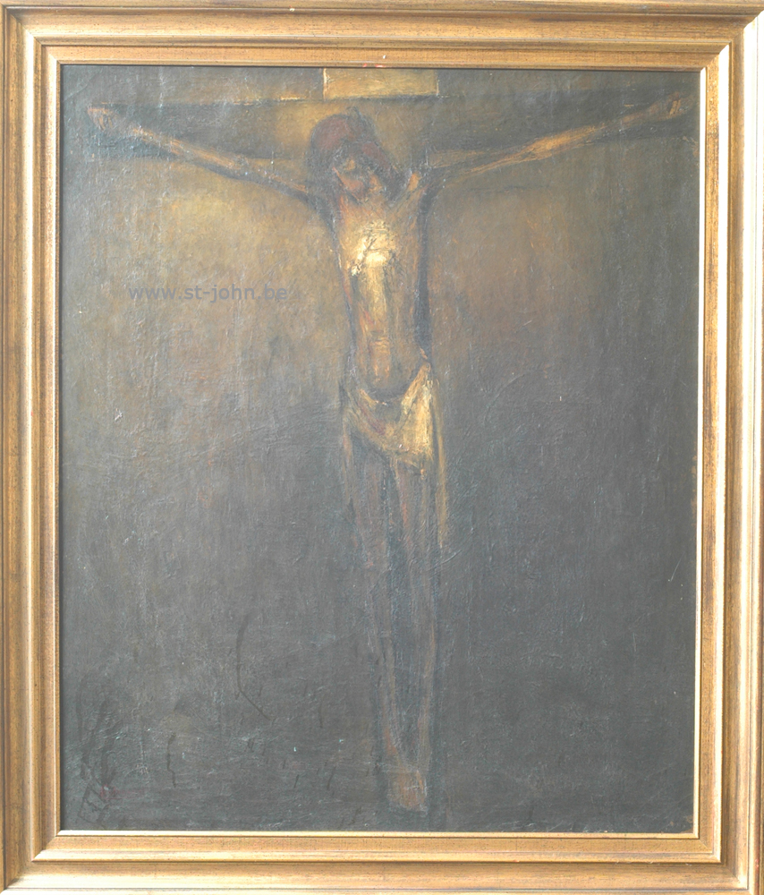 Oscar Colbrandt — <p>
	<strong>Oscar Colbrandt (1879-1959)</strong>, the Bronze Christ, oil on canvas, 106 x 88 cm, signed.</p>