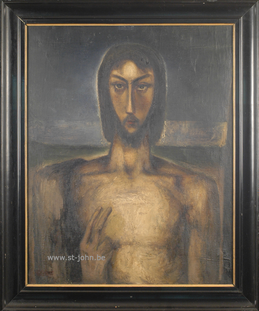 Oscar Colbrandt — <p>
	<strong>Oscar Colbrandt (1879-1959)</strong>, St-John the baptist, oil on canvas, 80 x 64 cm, signed.</p>