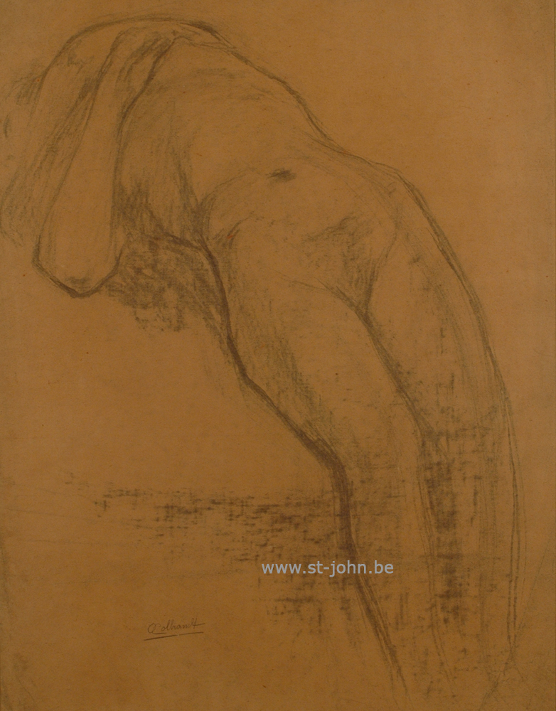 Oscar Colbrandt — <p>
	<strong>Oscar Colbrandt (1879-1959)</strong>, Lying nude, charcoal on paper, 55 x 42,5 cm, signed.</p>