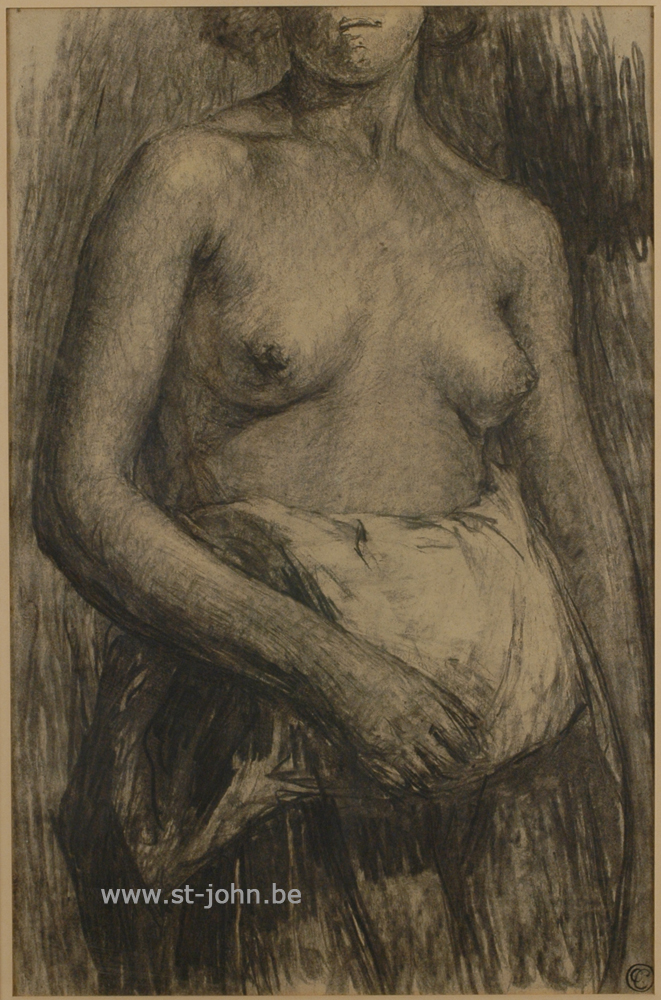 Oscar Colbrandt — <p>
	<strong>Oscar Colbrandt (1879-1959)</strong>, Nude torso, charcoal on paper, 48,5 x 31,5 cm, signed.</p>