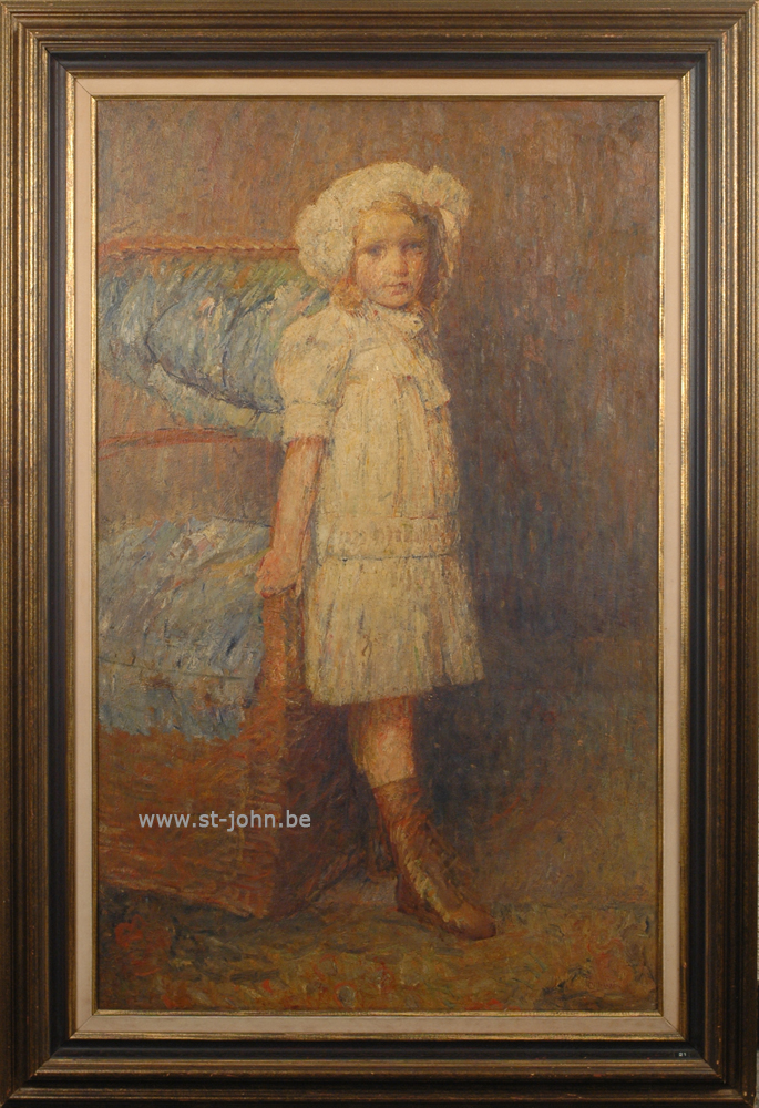 Oscar Colbrandt — <p>
	<strong>Oscar Colbrandt (1879-1959)</strong>, the portrait of Nono Dupuis, the daughter of painter Maurice Dupuis, oil on canvas, 125 x 78 cm, signed.</p>