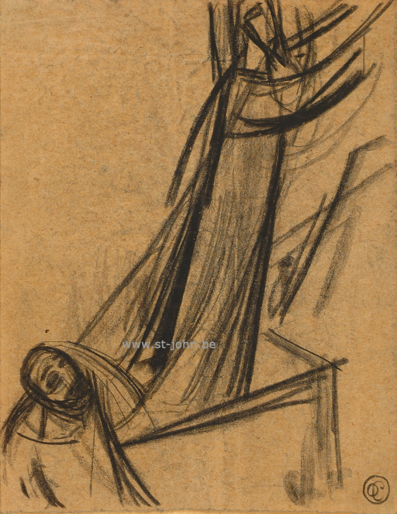 Oscar Colbrandt — <p>
	<strong>Oscar Colbrandt (1879-1959)</strong>, Resurrection, charcoal on paper, 19 x 15 cm, signed with the monogram.</p>