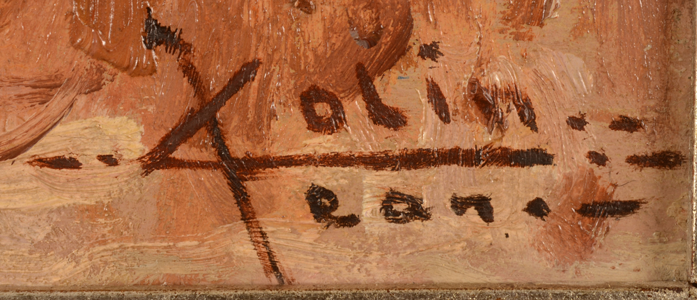 Jean Colin — Signature of the artist, bottom right