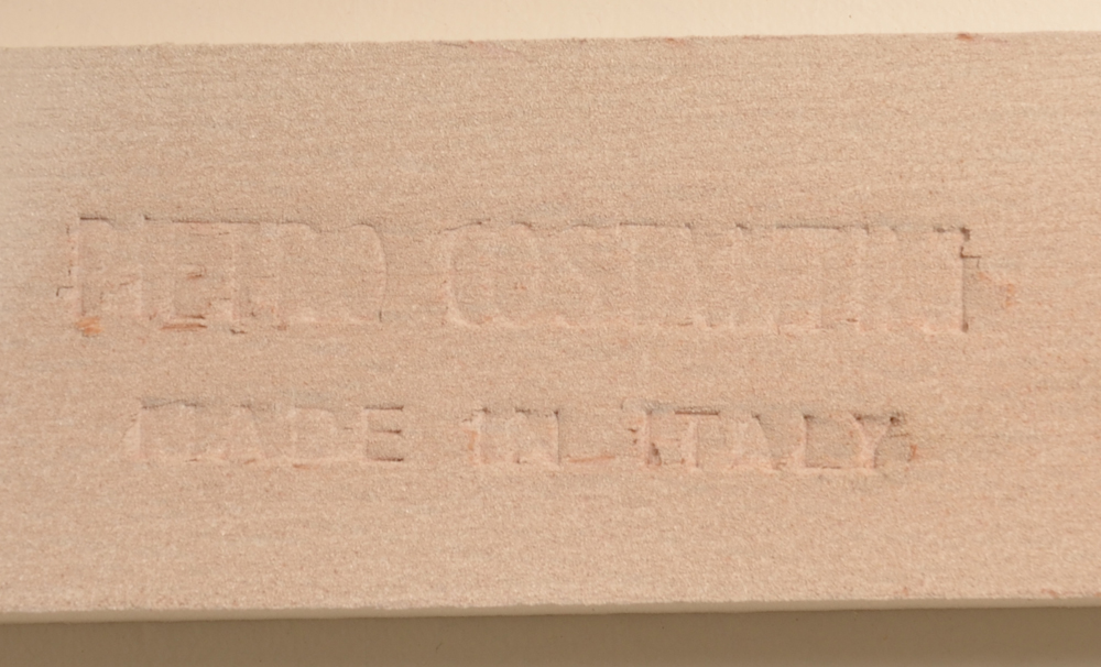 Pietro Costantini — Stamped mark on the bottom of the seat