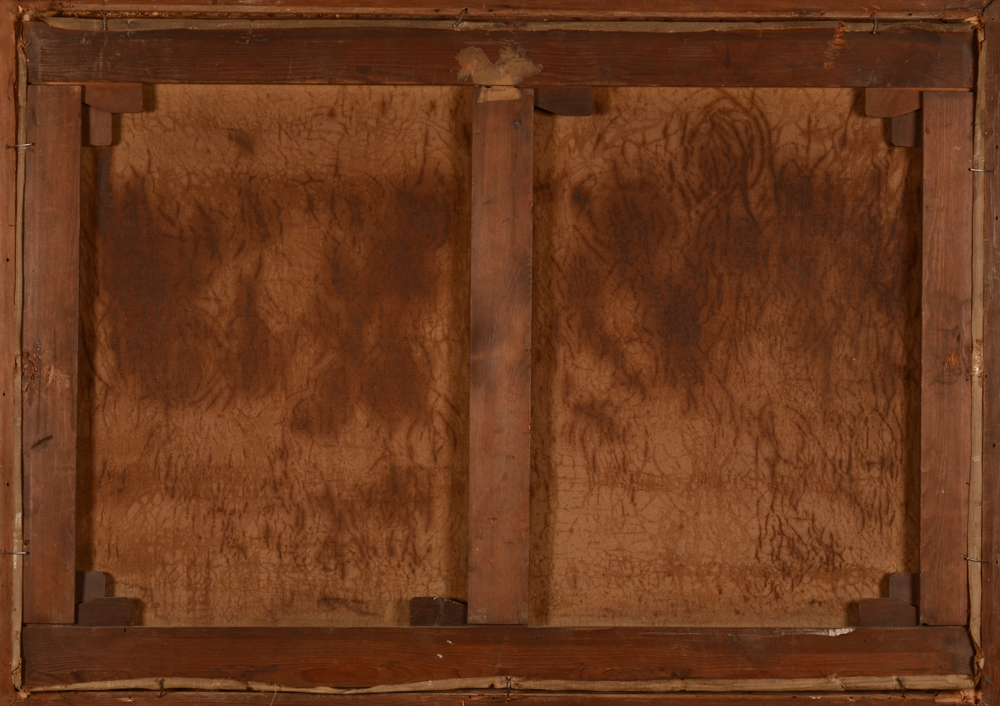 Franz Courtens — Back of the canvas