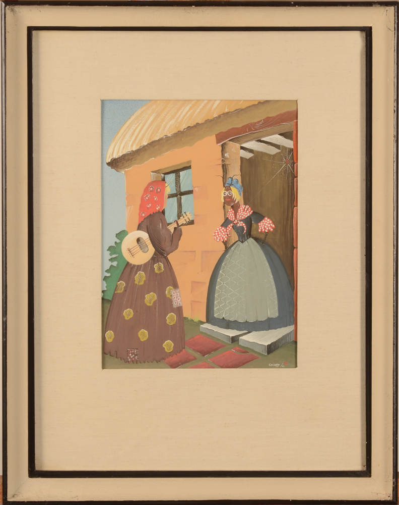 Emiel Octaaf Crispijn — the gouache in its original frame