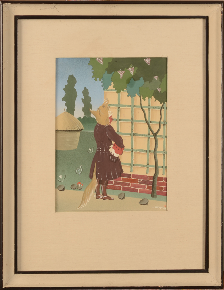 Emiel Octaaf Crispijn — the gouache in its original frame