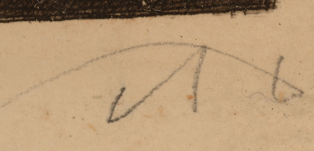 Auguste Danse — Mongram signature of the artist, bottom right
