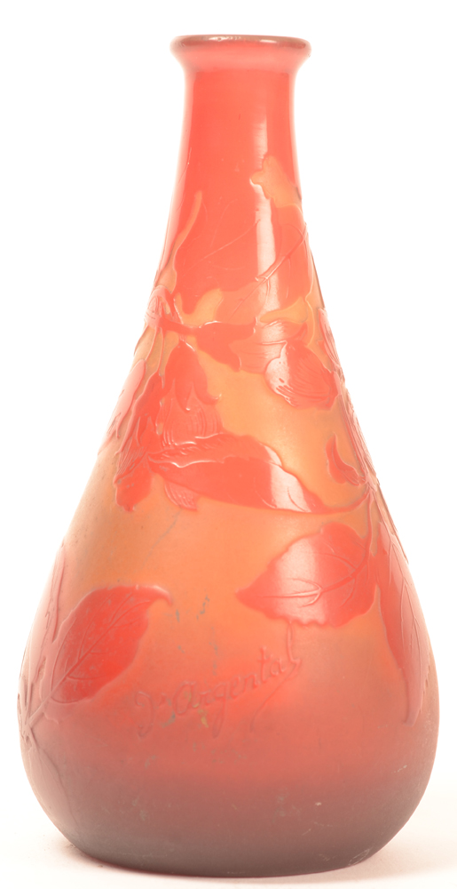 Paul Nicolas for d'Argental — Petit vase de style art nouveau, d'une qualité rivalisant la production de Gallé, ca. 1919-1925