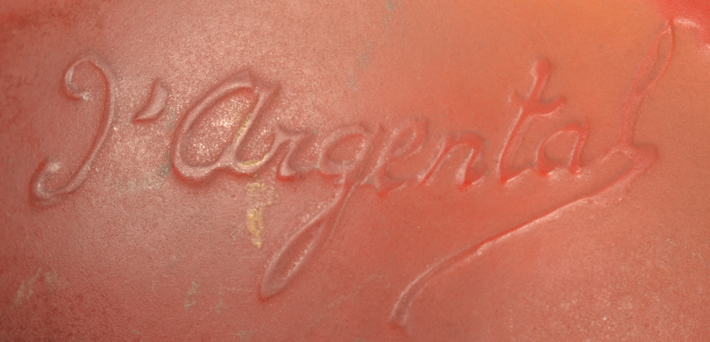 Paul Nicolas for d'Argental — Signature of tthe vase near the base