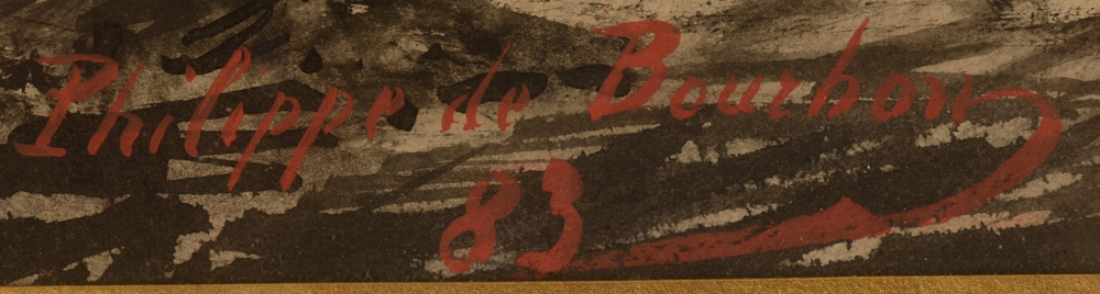 Philippe de Bourbon et Bragance — Signature of the artist and date, bottom left