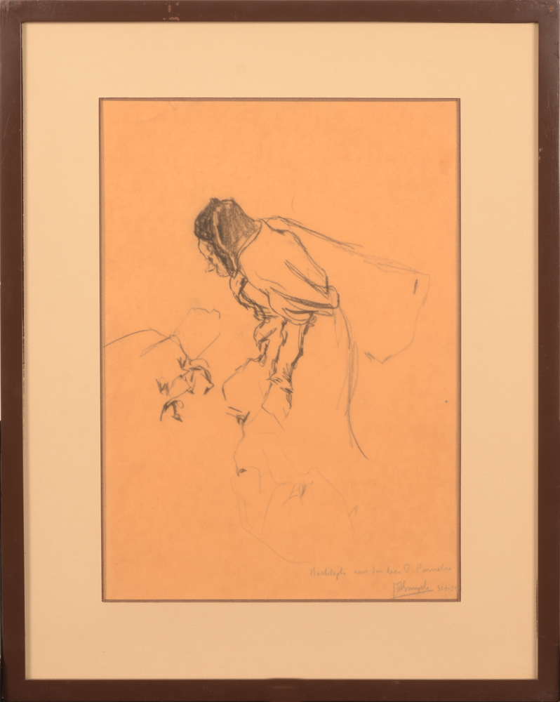 Jules De Bruycker — Dessin d'une femme vu sur le dos
