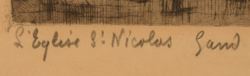 Jules De Bruycker — title in pencil, bottom left