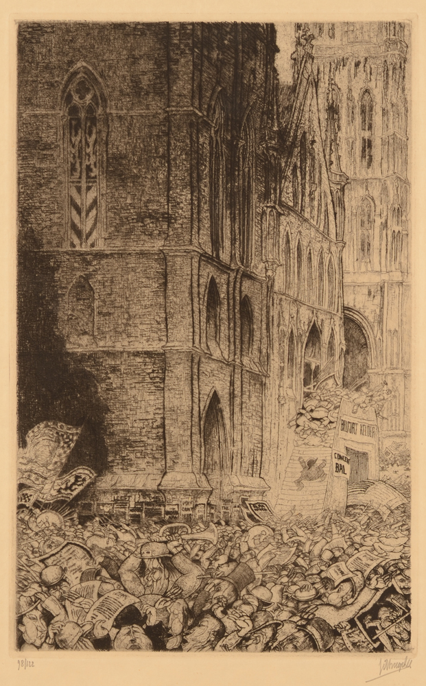 Jules De Bruycker — Detail of the etching without the frame