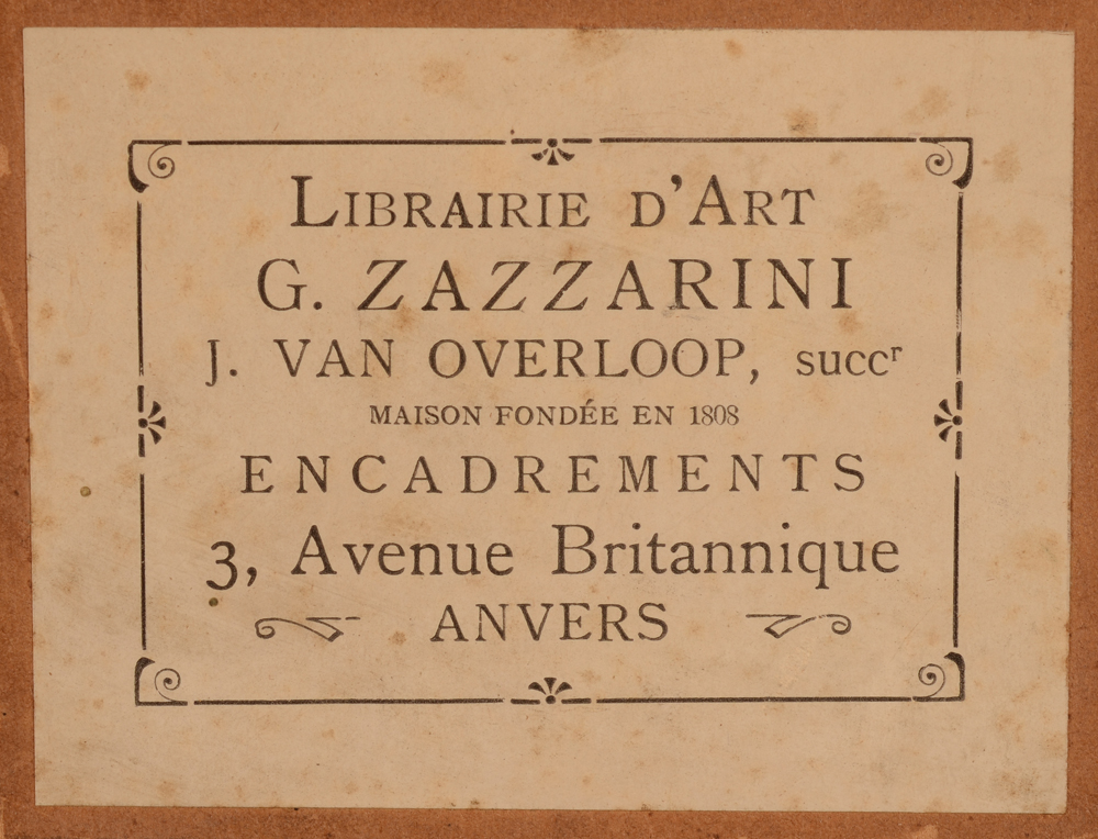 Jules De Bruycker  — Framers label at the back