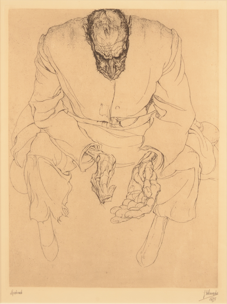 Jules De Bruycker — Magnifique eau-forte expressionniste de 1921, signée et datée