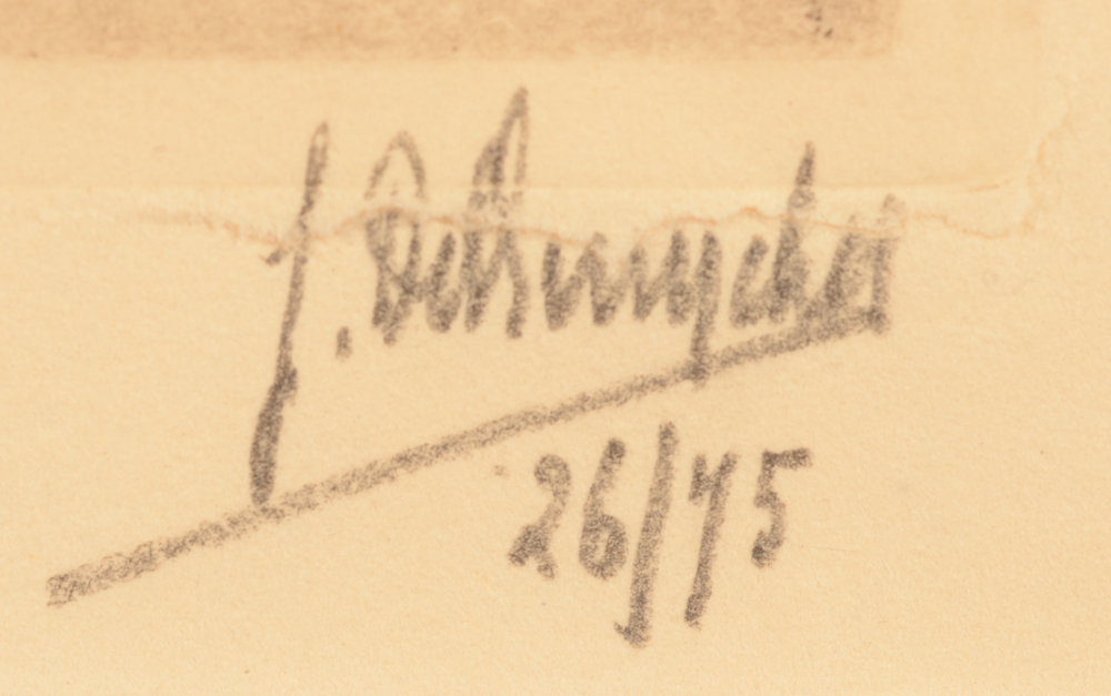Jules De Bruycker — Signature of the artist and justification bottom right