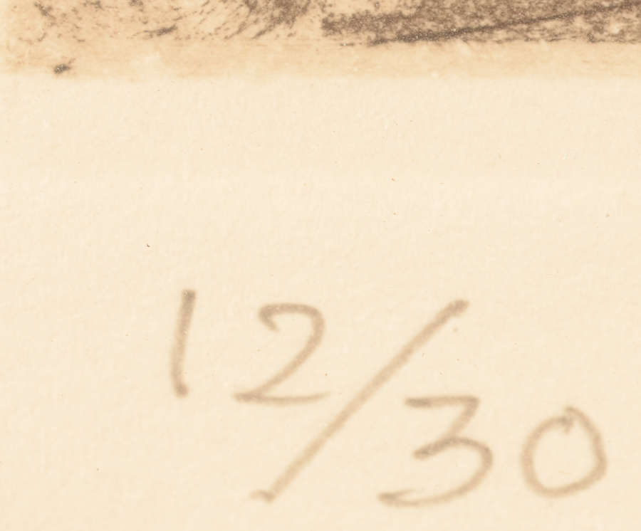 Jules De Bruycker — Editors justification in pencil bottom left