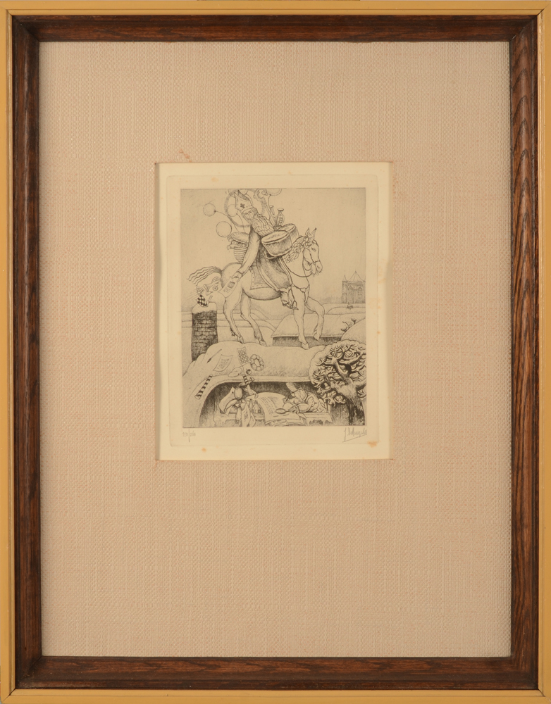 Jules De Bruycker — the etching in its frame