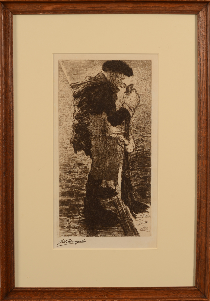 De Bruycker Jules — The etching in its original frame