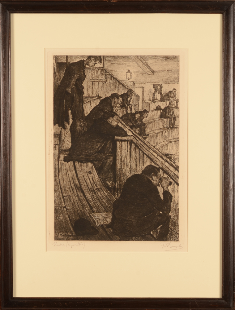 Jules De Bruycker — The etching with its frame