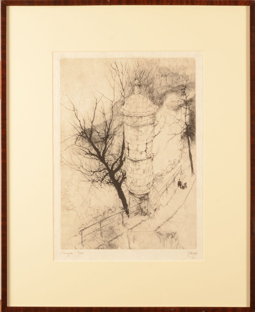 Jules De Bruycker — the etching in its frame