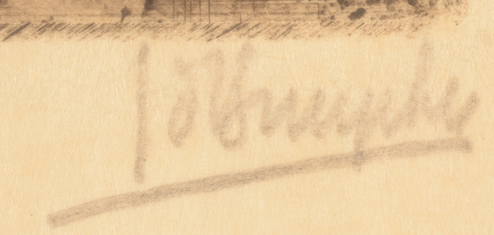 Jules De Bruycker — Signature of the artist in pencil, bottom right
