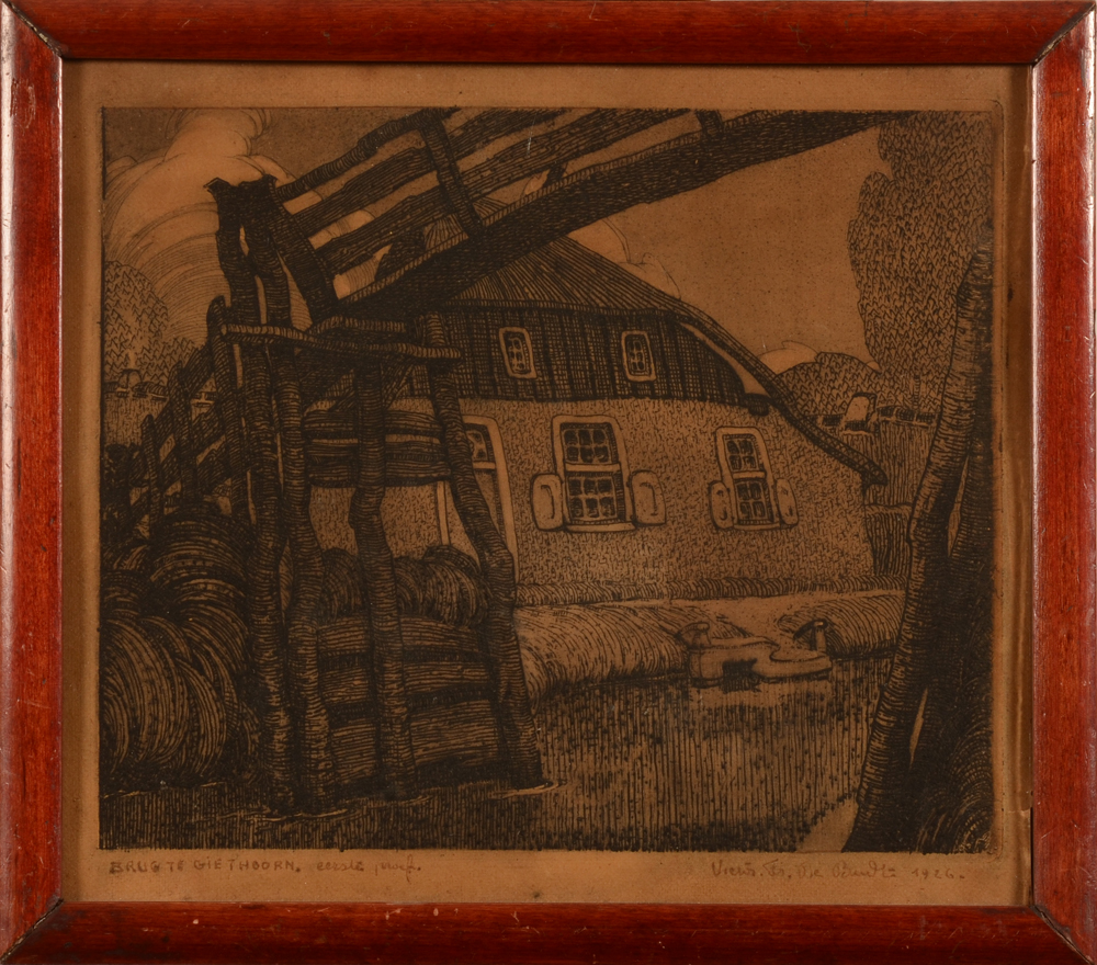 Victor De Budt — the lithograph in its frame