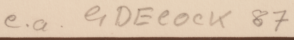 Gilbert Decock — Justification, signature of the artist and date bottom right