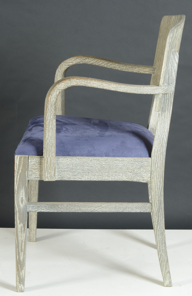 De Coene Freres — Profiel van een armzetel, uit een set van 8, speciaal op bestelling vervaardigd in 1937 voor een totaal interieur.