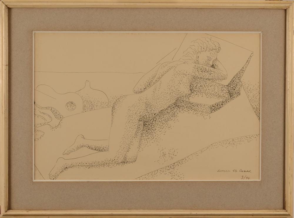 Herman Lucien de Cunsel — Rare dessin de 1944, sous l'influence de l'école moderne parisienne
