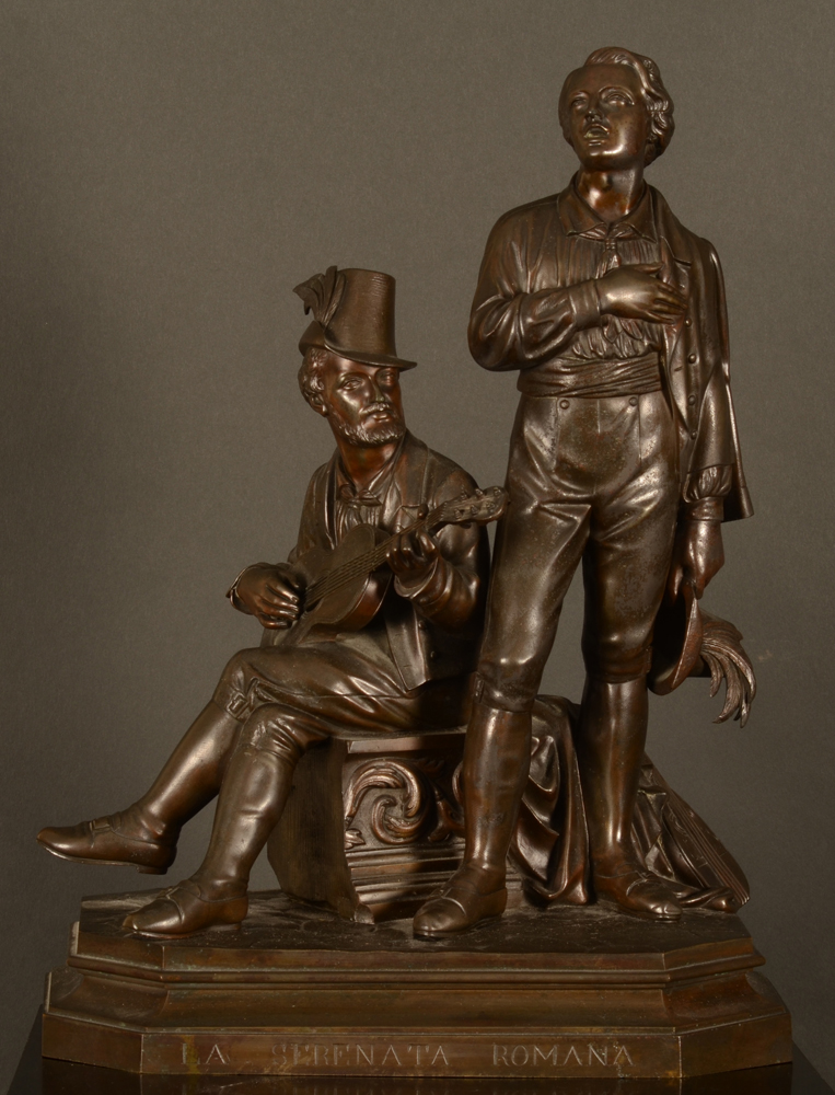 Henri de Fierlant — Rare bronze signé, daté (1864) et avec marque de fonderie, de cet artiste de Louvain, introuvable sur le marché de l'art.