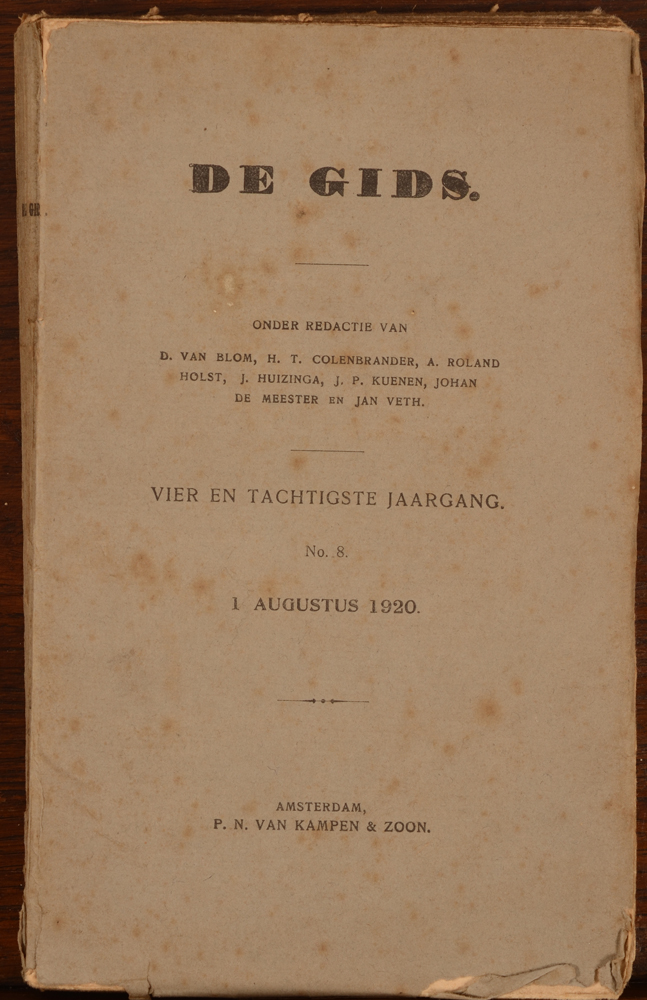 Een collectie litteraire tijdschriften — Voorbeeldnummer van De Gids