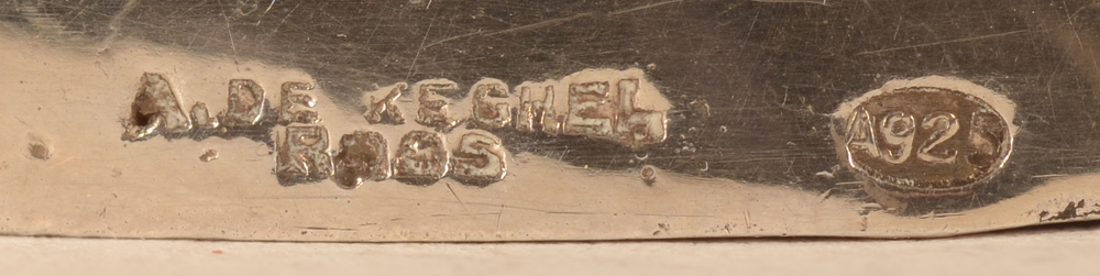 De Keghel-Roos — Marks on both of the candlesticks near the edge of the base<br>