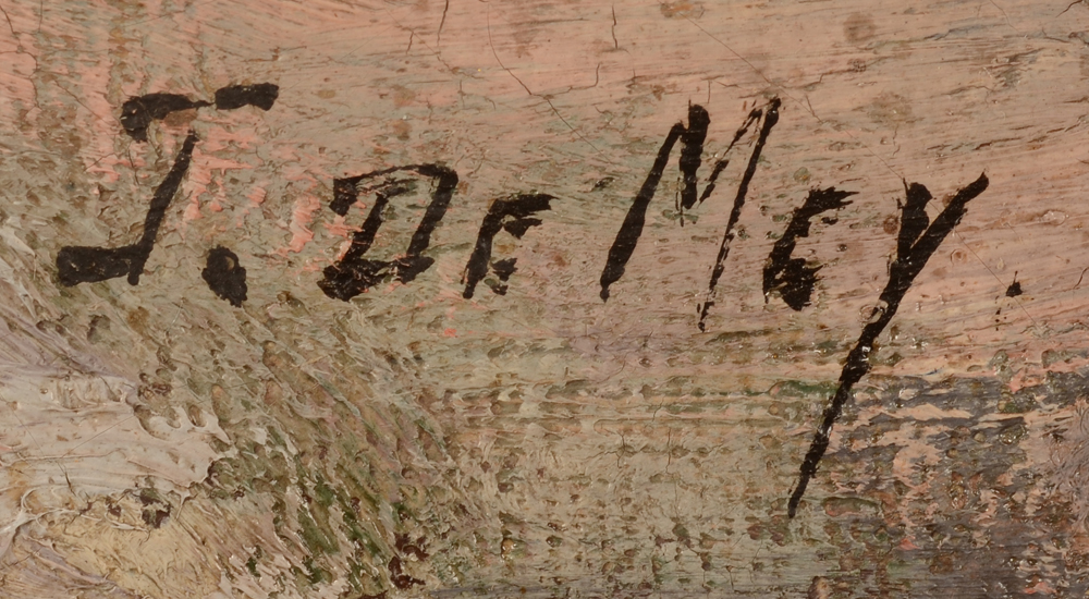 Jos De Mey — Signature of the artist, bottom right