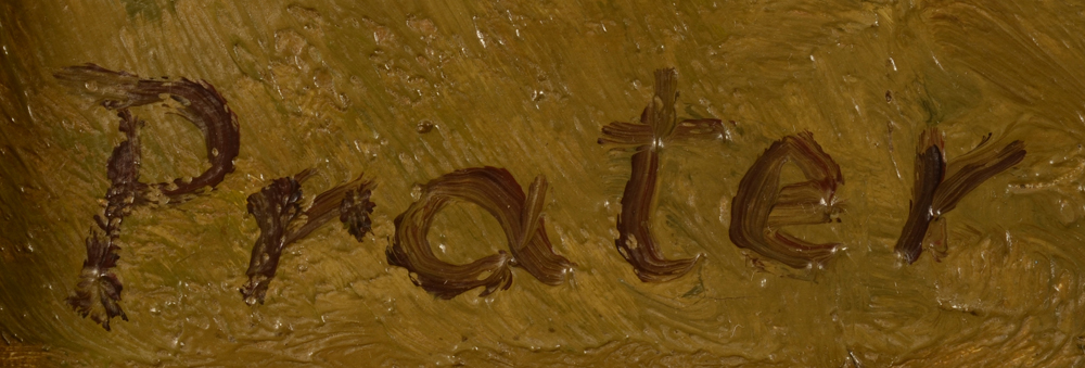Julius De Praetere — Signature of the artist, bottom left