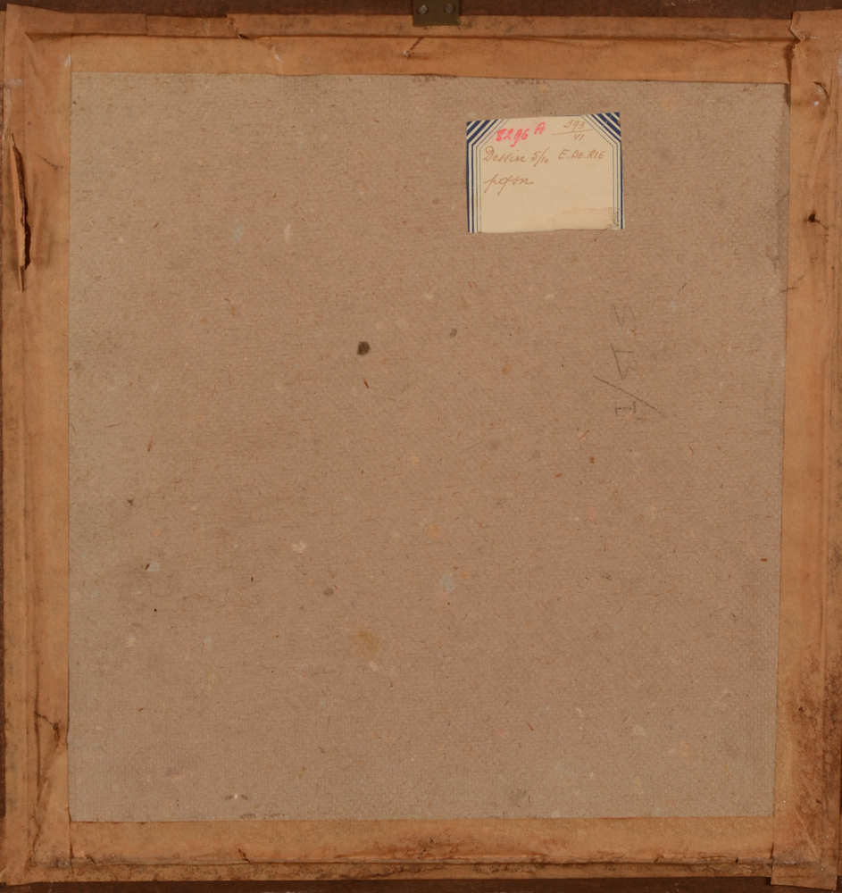 Emile De Rie — Back of the work, with the original label