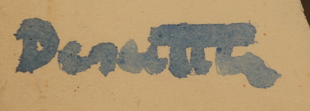 Jules De Sutter — Signature of the artist bottom left
