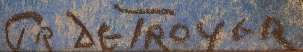 Prosper De Troyer Self portrait — Signature