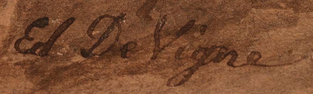 Edouard De Vigne — <p>Signature of the artist, bottom left</p>