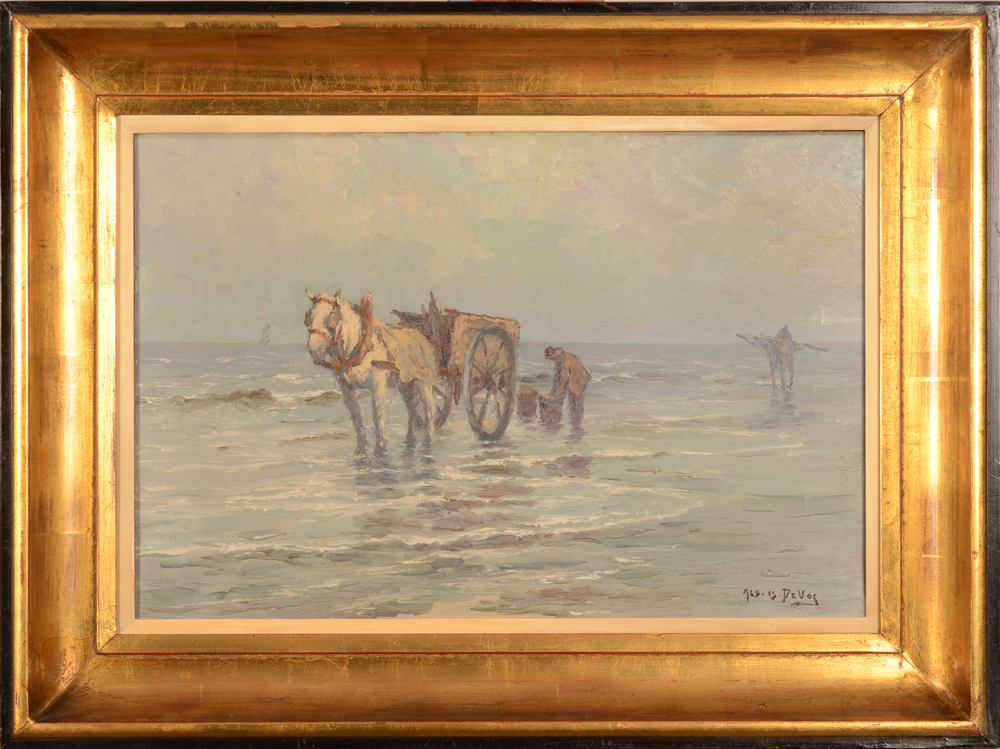 Albert Isidore De Vos — The painting with its original frame, some minore flaking to the paint of the frame edge