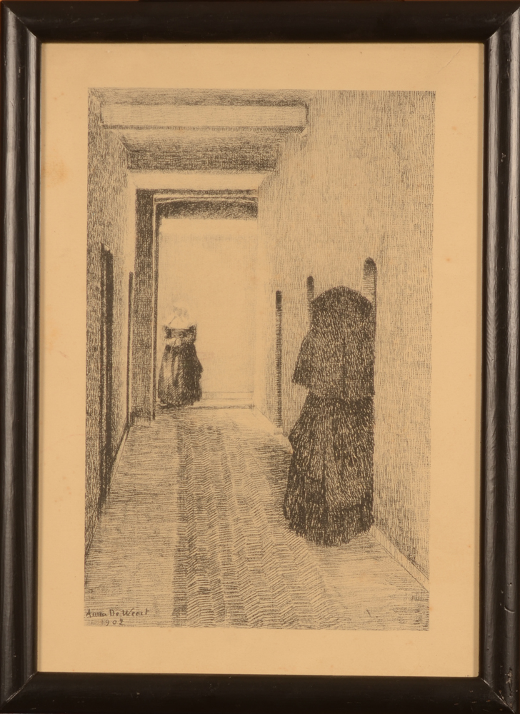 Anna de Weert — the print in its frame