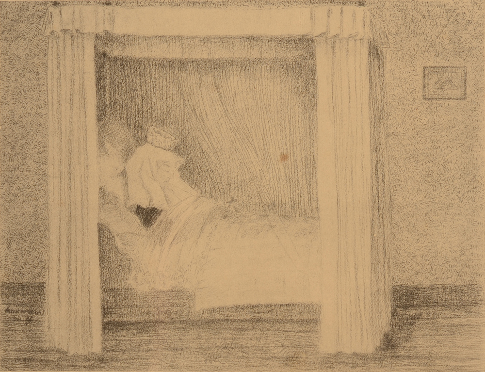 Anna de Weert — La beguine morte, signée et datée dans l'image à gauche
