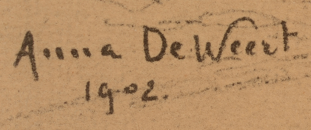 Anna de Weert — signature and date bottom left in the image