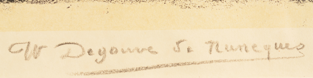 William Degouve de Nuncques — Signature of the artist bottom right