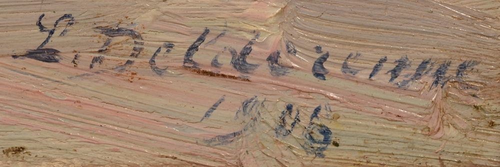 Leon Delderenne Village 1906 — Signature and date