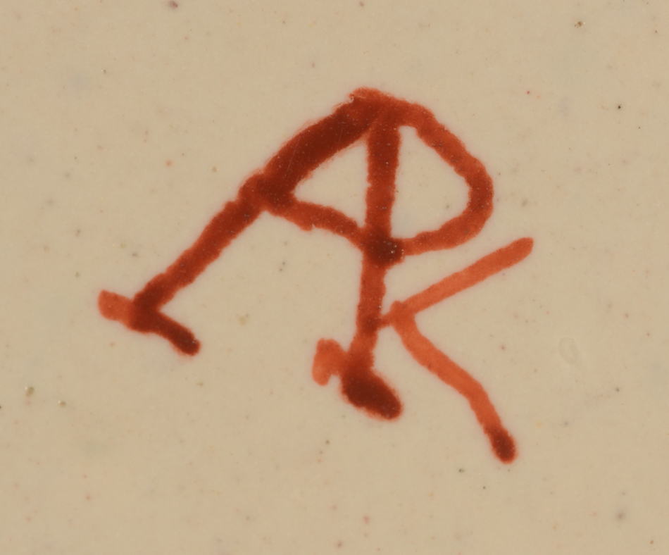 Pieter Kocx for the Grieksche A — Detail of the mark at the back of the plate