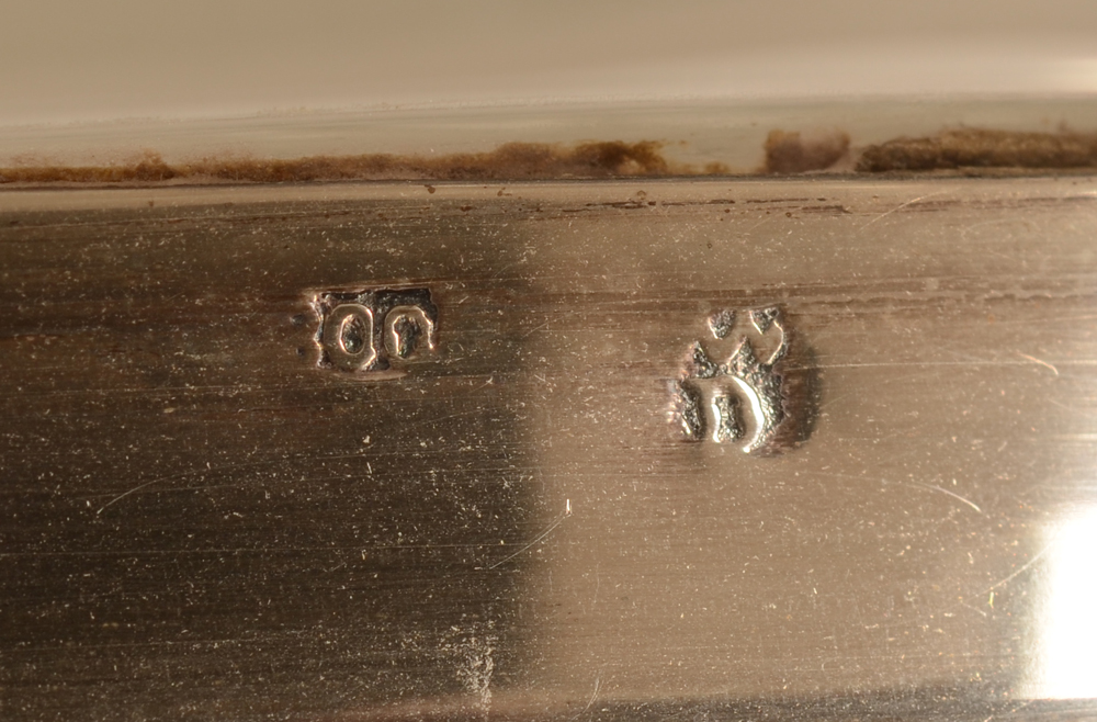 Delheid Freres — Marks on the silver standing rim of the coupe