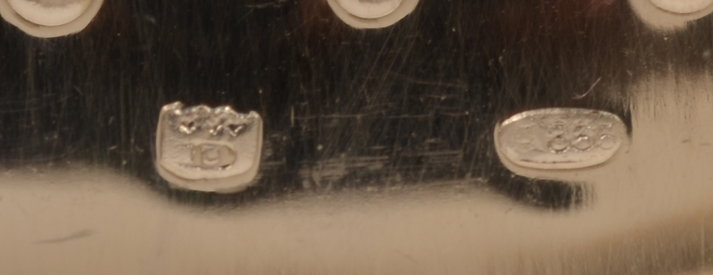 Delheid Freres — Makers mark and alloy mark on each of the pieces