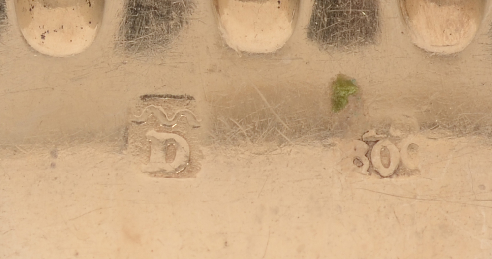 Delheid Frères — Maker marks and alloy on all the pieces